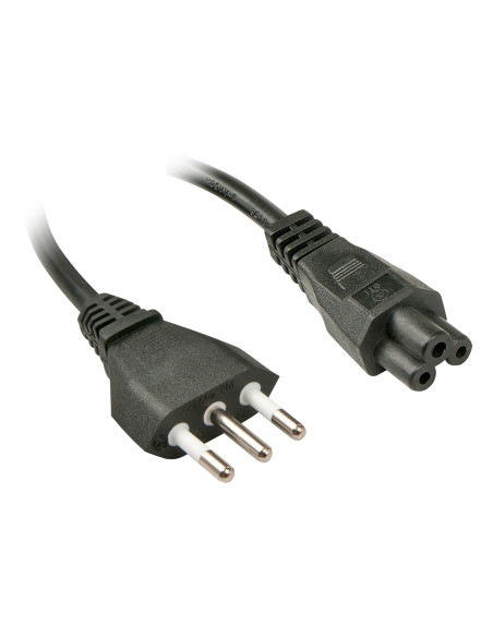 Lindy 2m, CEI23-16-VII - IEC 320 C5 Nero Accoppiatore C5