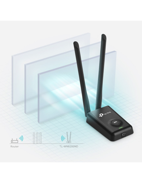 TP-Link TL-WN8200ND scheda di rete e adattatore WLAN 300 Mbit/s