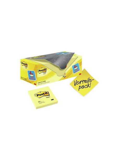 3M 654Y-20 pouch autoadesiva Quadrato Giallo 100 fogli Autoadesivo