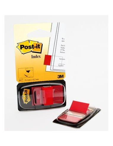 3M I680-1 etichetta autoadesiva Rettangolo Rimovibile Rosso 50 pz