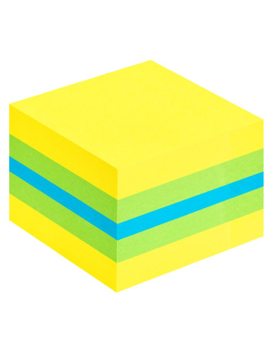 3M Post-it 2051L pouch autoadesiva Quadrato Blu, Verde, Turchese, Giallo 400 fogli Autoadesivo