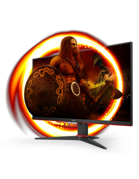 AOC G2 24G2SPAE/BK LED display 60,5 cm (23.8") 1920 x 1080 Pixel Full HD Nero, Rosso