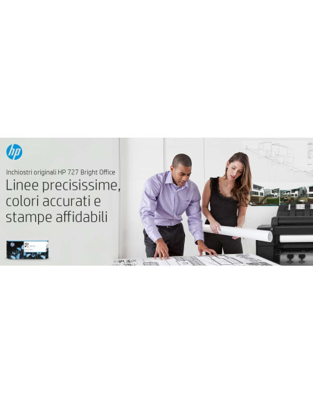 HP Cartuccia inchiostro grigio DesignJet 727, 300 ml