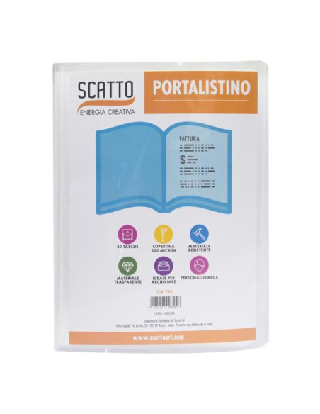 PORTALISTINO PERSONALIZZ. 40 FOGLI