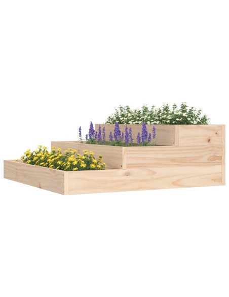 Fioriera 78x78x27 cm in Legno Massello di Pino