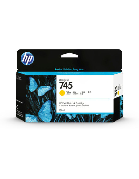 HP Cartuccia Inchiostro Giallo DesignJet 745, 130 ml