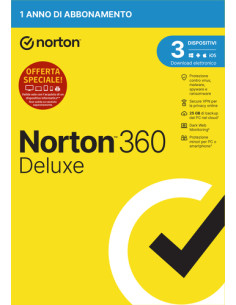 Norton 360 Deluxe 2024 | Antivirus per 3 dispositivi | Licenza di 1 anno | Secure VPN e Password Manager | PC, Mac, tablet e sma 2