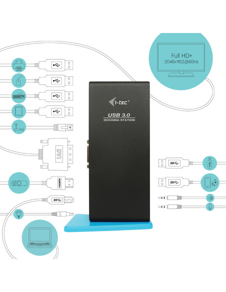 i-tec USB 3.0 Dual Docking Station HDMI DVI