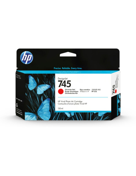 HP Cartuccia Inchiostro Rosso Cromatico DesignJet 745, 130 ml