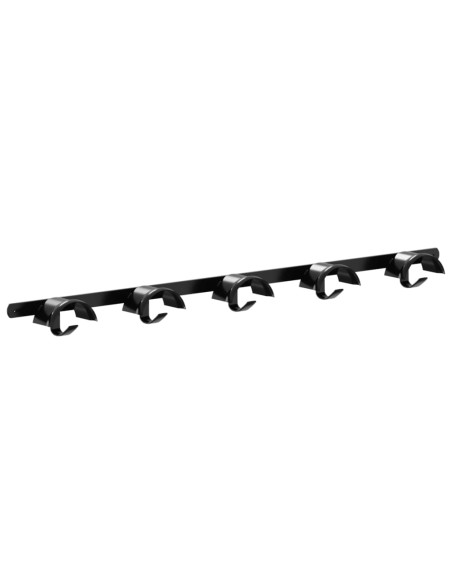 Supporto Briglie per 5 Briglie con 5 Ganci Nero in Ferro