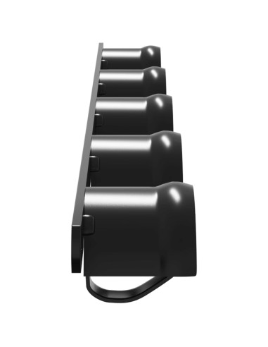 Supporto Briglie per 5 Briglie con 5 Ganci Nero in Ferro