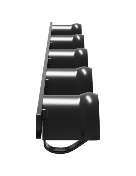 Supporto Briglie per 5 Briglie con 5 Ganci Nero in Ferro