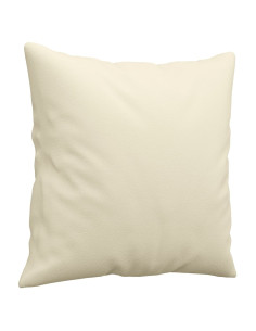 Set di Divani 3 pz con Cuscini Crema in Similpelle