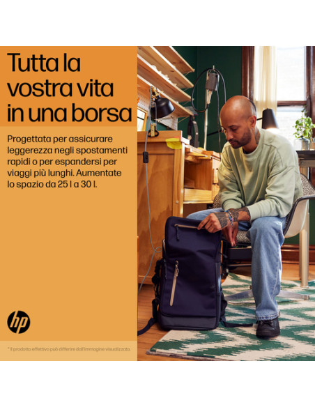 HP Zaino blu per laptop da 15,6" Travel 25 litri