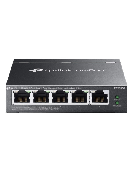 TP-Link Omada ES205G Gestito Gigabit Ethernet (10/100/1000) Supporto Power over Ethernet (PoE) Nero
