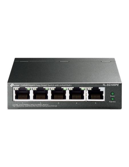 TP-Link TL-SG105PE switch di rete Gestito L2 Gigabit Ethernet (10/100/1000) Supporto Power over Ethernet (PoE) Nero
