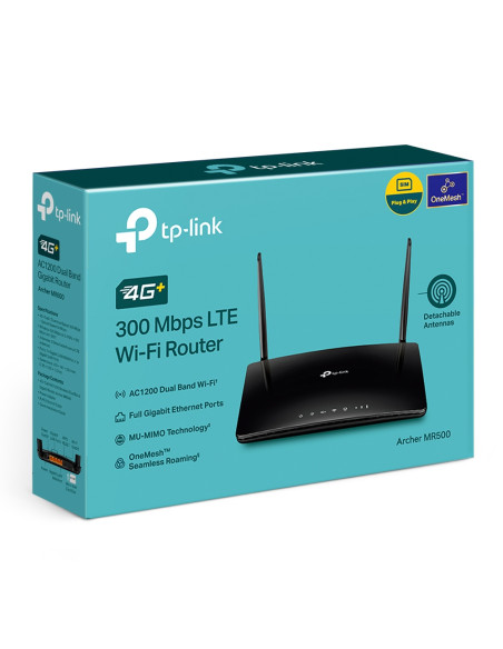 TP-Link Archer MR500 router wireless Gigabit Ethernet Dual-band (2.4 GHz/5 GHz) 4G Nero