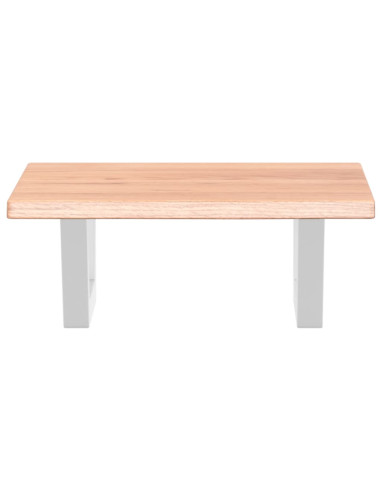 Ripiano a Parete per Lavabo in Acciaio e Massello di Rovere