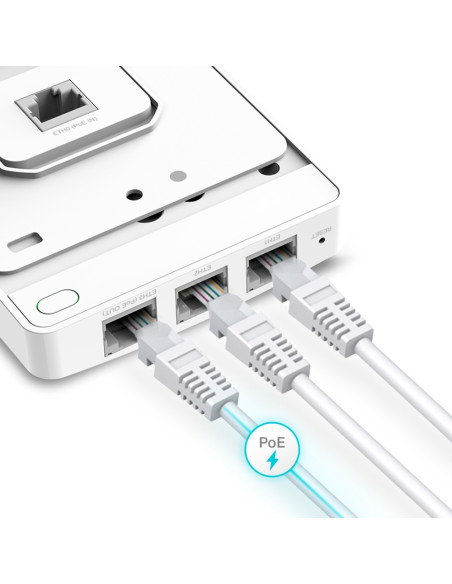 TP-Link Omada EAP615-WALL punto accesso WLAN 1774 Mbit/s Bianco Supporto Power over Ethernet (PoE)
