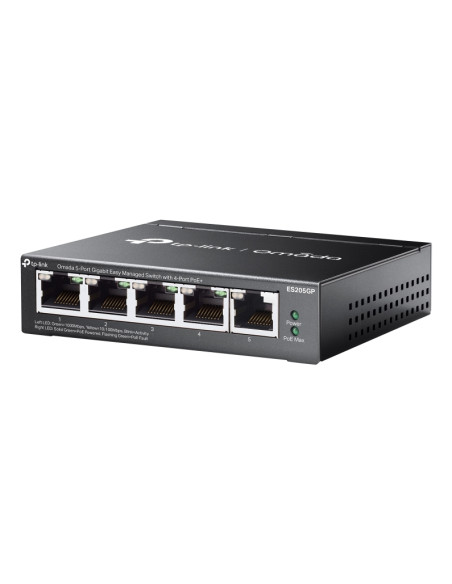 TP-Link Omada ES205G Gestito Gigabit Ethernet (10/100/1000) Supporto Power over Ethernet (PoE) Nero