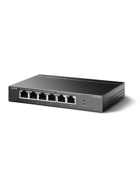 TP-Link TL-SF1006P switch di rete Non gestito Fast Ethernet (10/100) Supporto Power over Ethernet (PoE) Nero