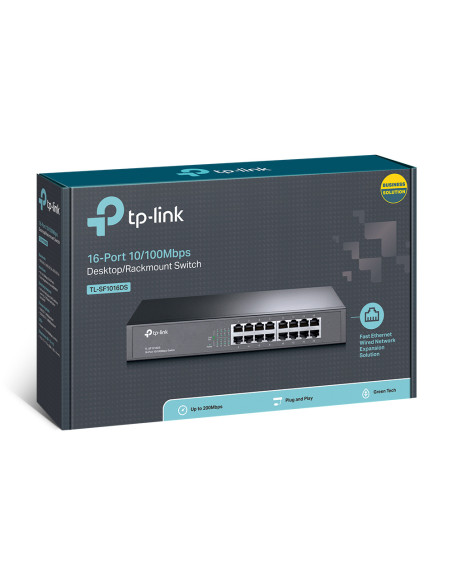 TP-Link TL-SF1016DS switch di rete Non gestito Fast Ethernet (10/100) 1U Nero