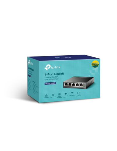 TP-Link TL-SG1005LP switch di rete Non gestito Gigabit Ethernet (10/100/1000) Supporto Power over Ethernet (PoE) Nero