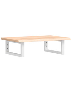 Ripiano a Parete per Lavabo in Acciaio e Massello di Rovere 2