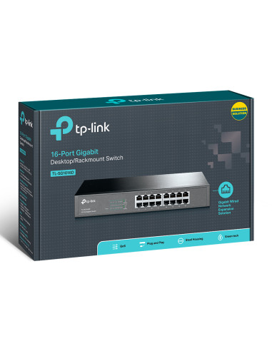 TP-Link TL-SG1016D Non gestito Gigabit Ethernet (10/100/1000) Nero