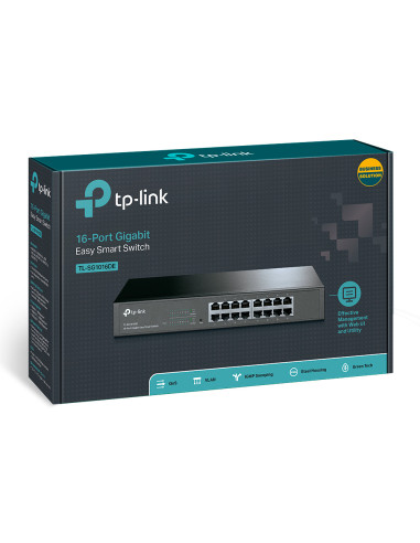 TP-Link TL-SG1016DE Gestito L2 Gigabit Ethernet (10/100/1000) 1U Nero