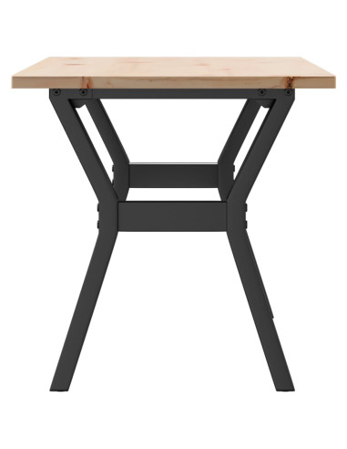 Tavolino Salotto Telaio a Y 100x50x45 cm Legno Pino e Acciaio