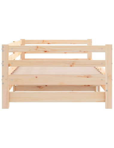 Dormeuse Estraibile 2x(90x190) cm Legno Massello di Pino
