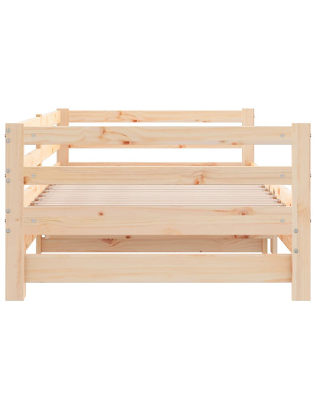 Dormeuse Estraibile 2x(90x190) cm Legno Massello di Pino