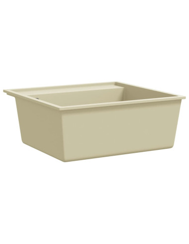 Lavello da Cucina con Foro Troppopieno Beige in Granito