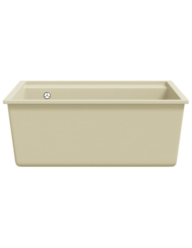 Lavello da Cucina con Foro Troppopieno Beige in Granito