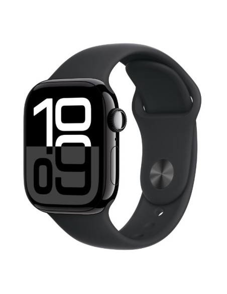 APPLE WATCH SERIES 10 GPS 46MM JET BLACK ALUMINIUM CASE WITH BLACK SPORT BAND - S/M