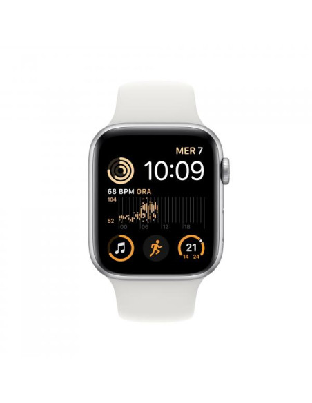 WATCH SE 44MM ARGENTO GPS 2022 ALLUMINIO SPORT BAND BIANCO