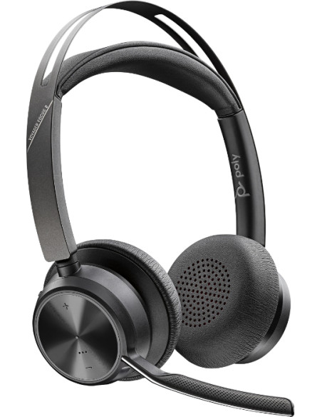 POLY Voyager Focus 2 UC Auricolare Con cavo e senza cavo A Padiglione Ufficio USB tipo-C Bluetooth Nero