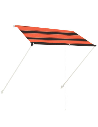 Tenda da Sole Retrattile 200x150 cm Arancione e Marrone
