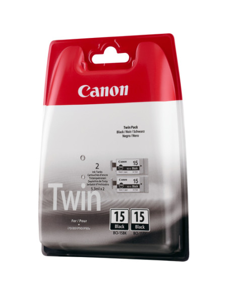 Canon Cartuccia d'inchiostro nero BCI-15BK (confezione doppia)