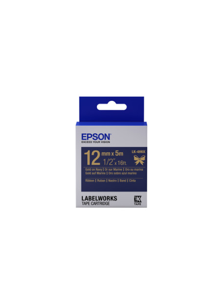 Epson Nastro satinato per etichettatrici LK-4HKK oro/blu 12 mm (5 m)