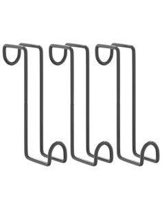 Supporti Briglie 3 pz in Acciaio Nero 2