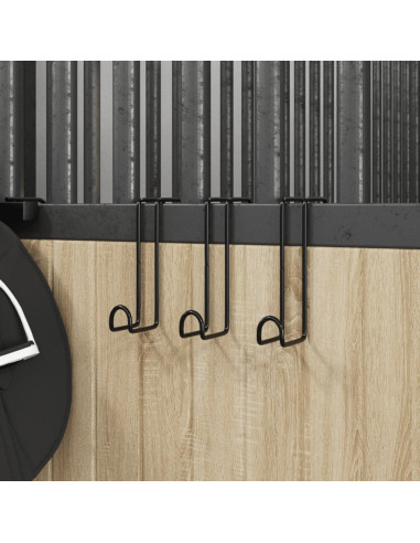 Supporti Briglie 3 pz in Acciaio Nero