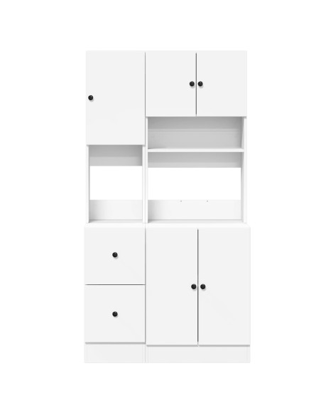 Mobile da Cucina Bianco 95x50x180 cm Legno Multistrato