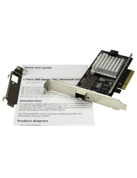 StarTech.com Scheda di rete PCIe ad 1 porta 10G Open SFP+ con Chip Intel - MM/SM