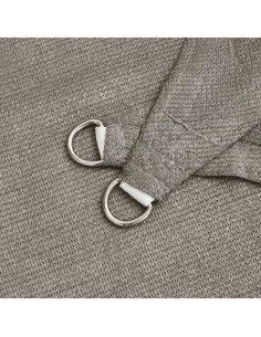 Vela Parasole 160 g/m² Quadrata Grigio Chiaro 3,6x3,6 m in HDPE