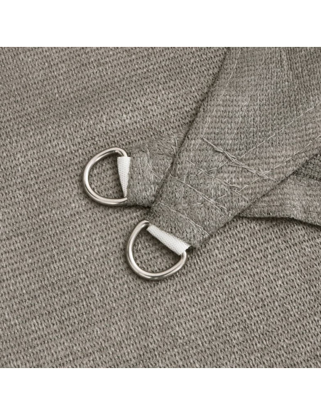 Vela Parasole 160 g/m² Quadrata Grigio Chiaro 3,6x3,6 m in HDPE