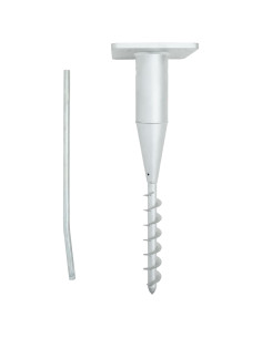 Base per Ombrellone Interrata con Asta 16x16x52 cm in Acciaio 2