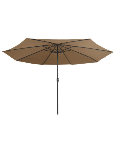 Ombrellone da Esterni con Palo in Metallo 400 cm Grigio Talpa