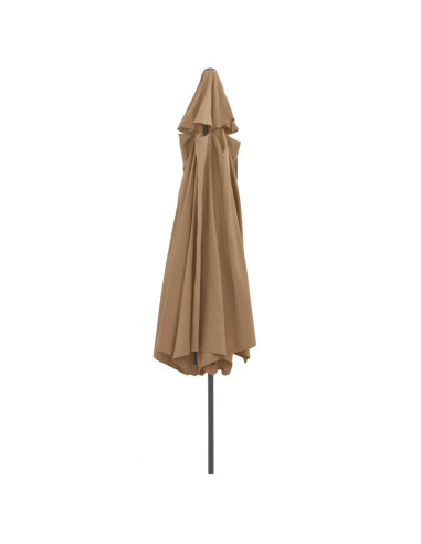 Ombrellone da Esterni con Palo in Metallo 400 cm Grigio Talpa